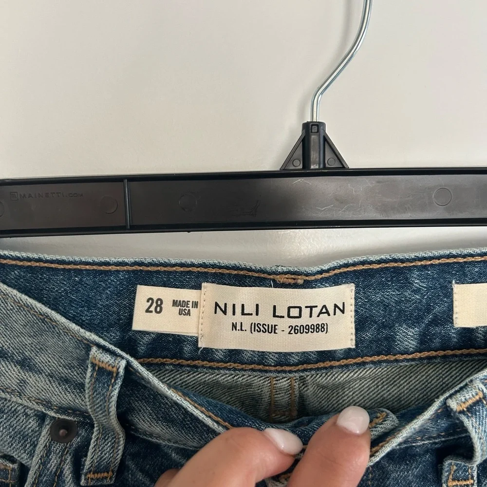 Nilli Lotan Russel Denim Raw-Edge Shorts - Picture 3 of 5